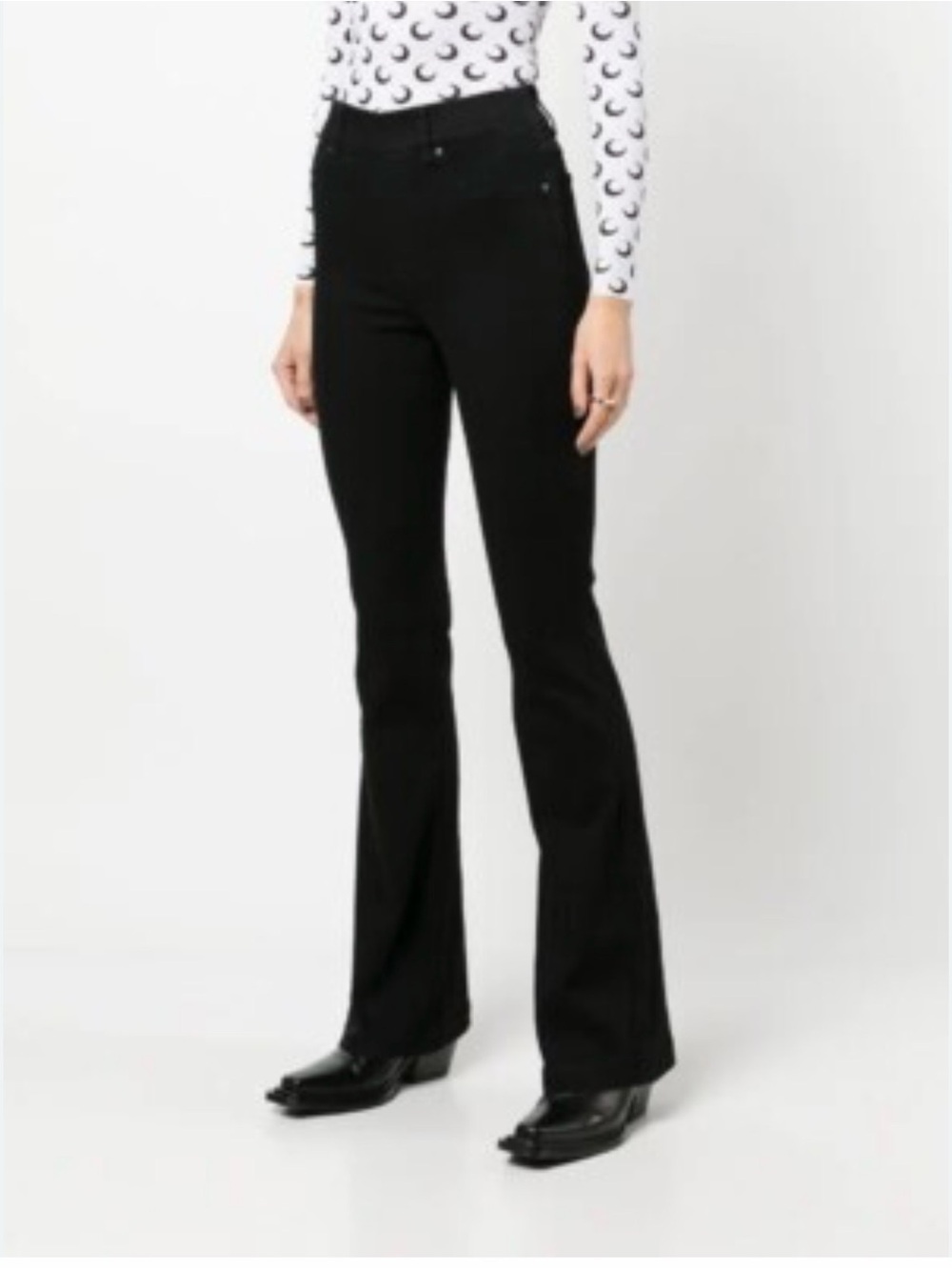SPANX 20326R Flare in Clean Black Pull-on Stretch Jeans